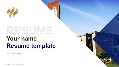 Trinity Western University Resume PPT Template