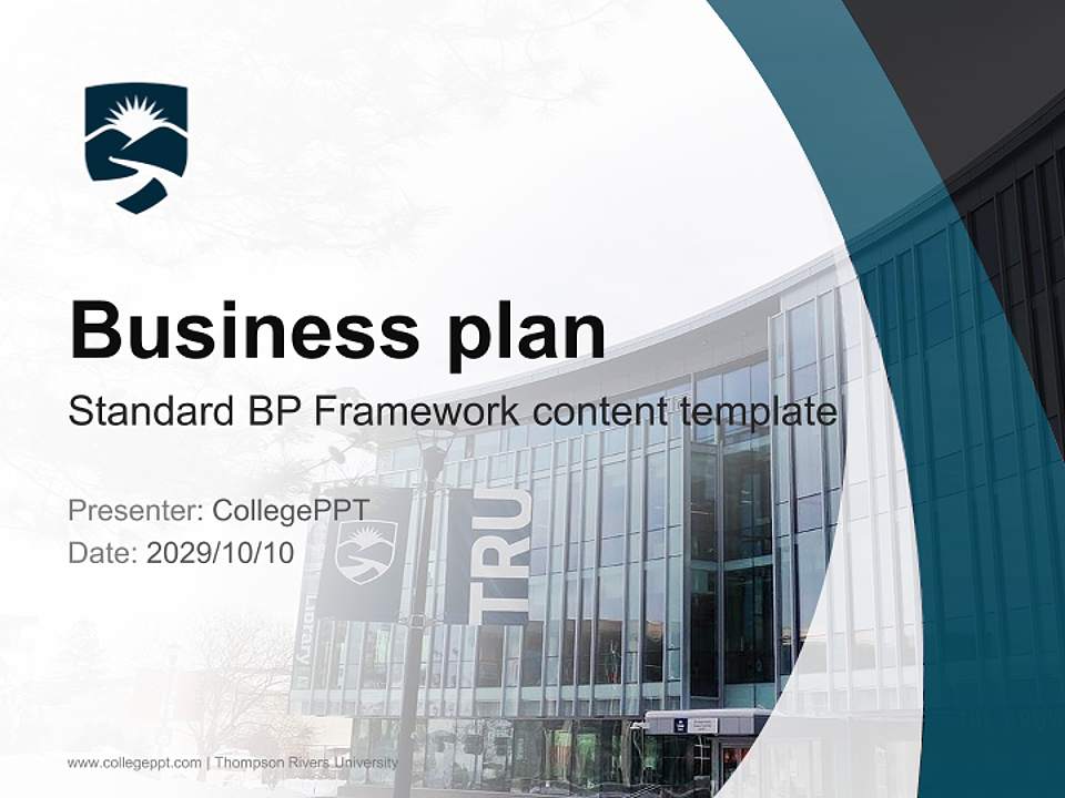 Thompson Rivers University Competition/Entrepreneurship Contest PPT Template4:3 ratio PPT effect preview image9