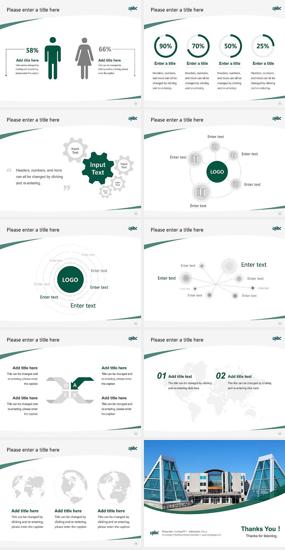 University of Northern British Columbia Course/Courseware Creation PPT Template4:3 ratio PPT effect preview image4