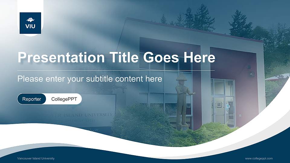 Vancouver Island University Lecture Sharing and Networking Event PPT Template16:9 ratio PPT effect preview image