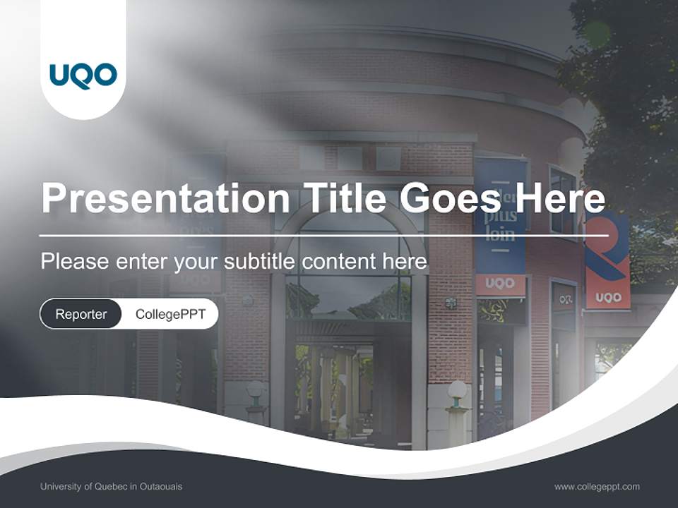 University of Quebec in Outaouais Lecture Sharing and Networking Event PPT Template4:3 ratio PPT effect preview image4