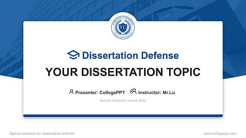 Yorkville University Graduation Thesis Defense PPT Template