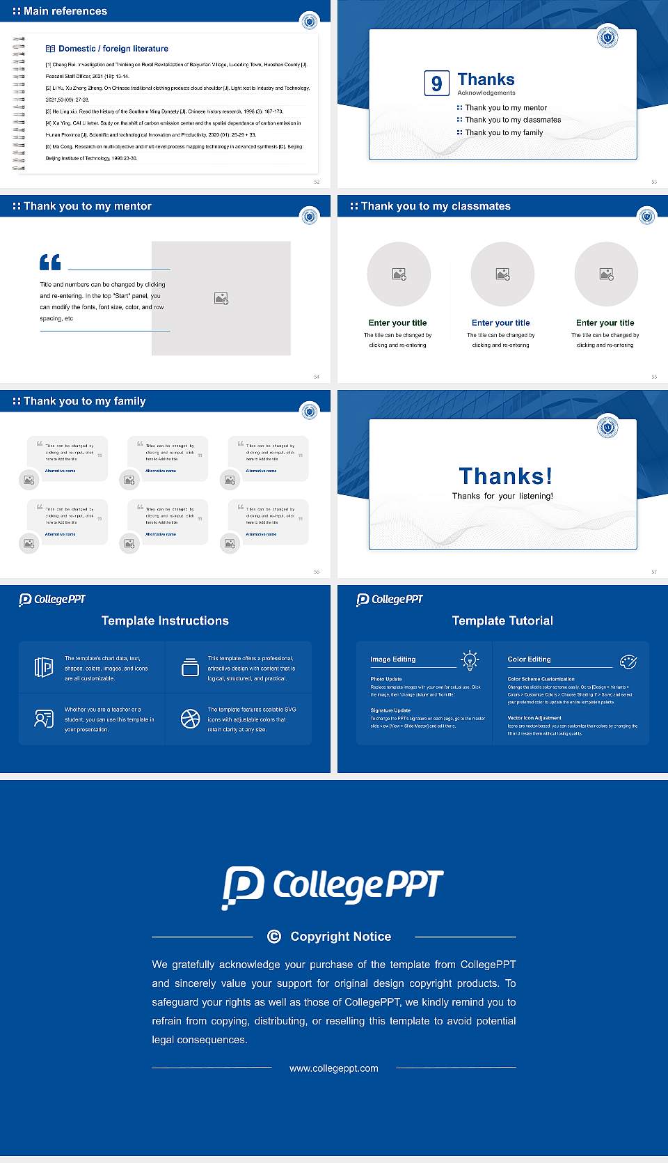 Yorkville University Graduation Thesis Defense PPT Template16:9 ratio PPT effect preview image7