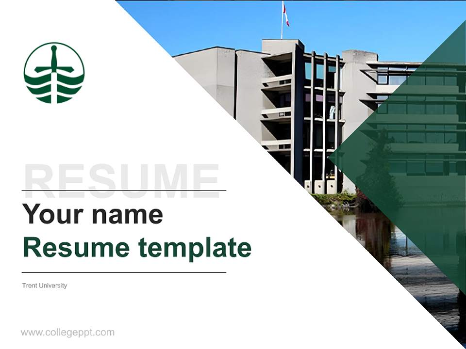 Trent University Resume PPT Template4:3 ratio PPT effect preview image5