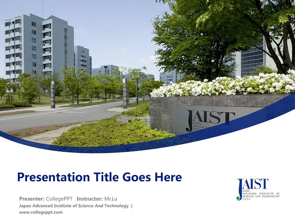 Japan Advanced Institute of Science And Technology Course/Courseware Creation PPT Template4:3 ratio PPT effect preview image5