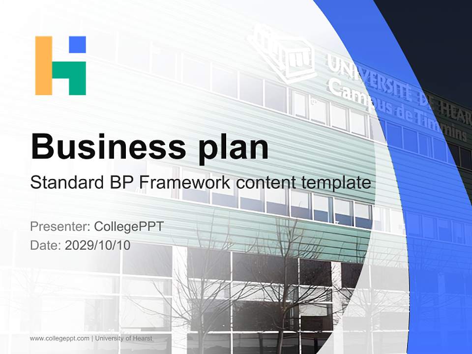 University of Hearst Competition/Entrepreneurship Contest PPT Template4:3 ratio PPT effect preview image9