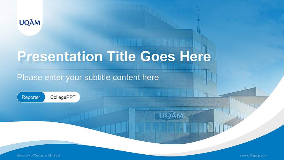 University of Quebec at Montreal Lecture Sharing and Networking Event PPT Template16:9 ratio PPT effect preview image