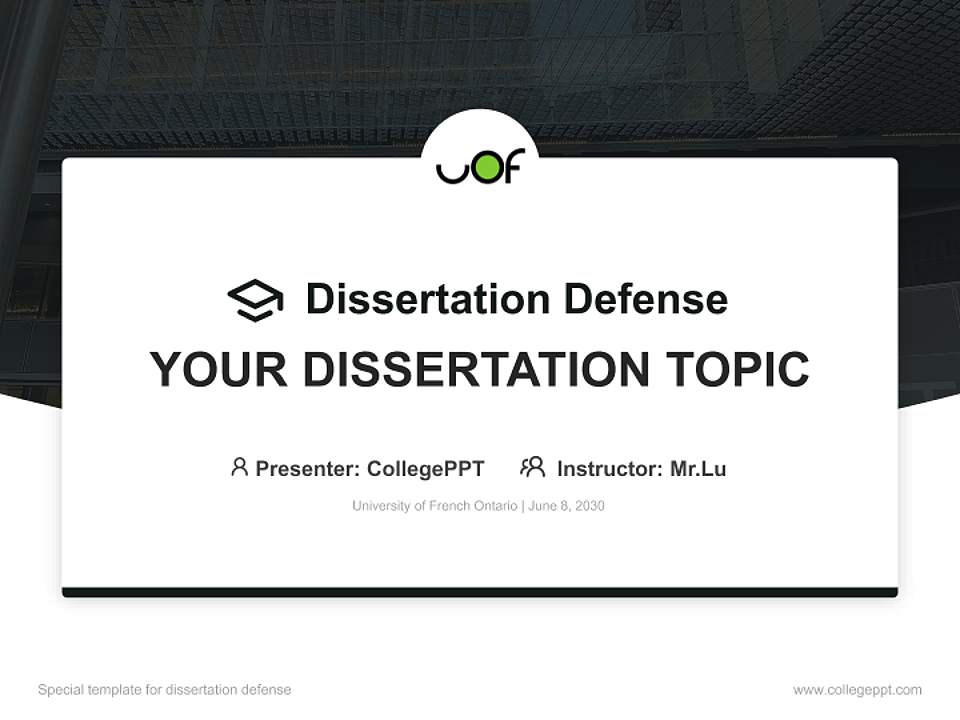 University of French Ontario Graduation Thesis Defense PPT Template4:3 ratio PPT effect preview image7