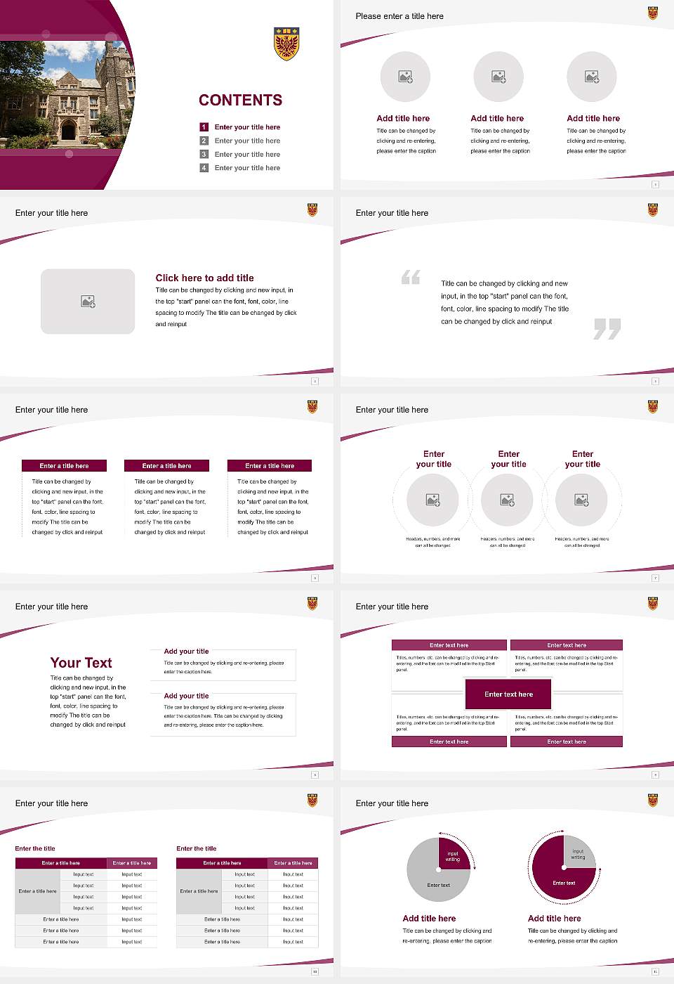 McMaster University Course/Courseware Creation PPT Template16:9 ratio PPT effect preview image2