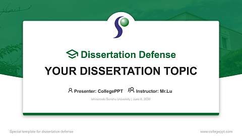 Ishinomaki Senshu University Graduation Thesis Defense PPT Template