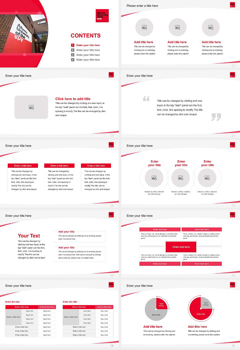 Alberta University of the Arts Course/Courseware Creation PPT Template16:9 ratio PPT effect preview image2