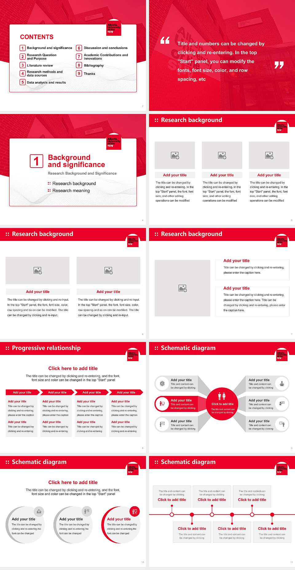 Alberta University of the Arts Graduation Thesis Defense PPT Template4:3 ratio PPT effect preview image2