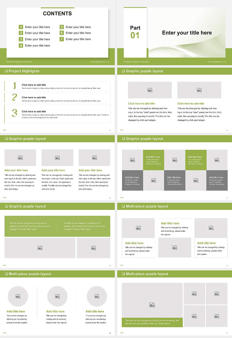 University of Quebec at Chicoutimi General Purpose PPT Template16:9 ratio PPT effect preview image2