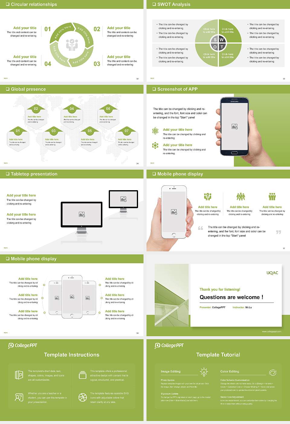 University of Quebec at Chicoutimi General Purpose PPT Template16:9 ratio PPT effect preview image5