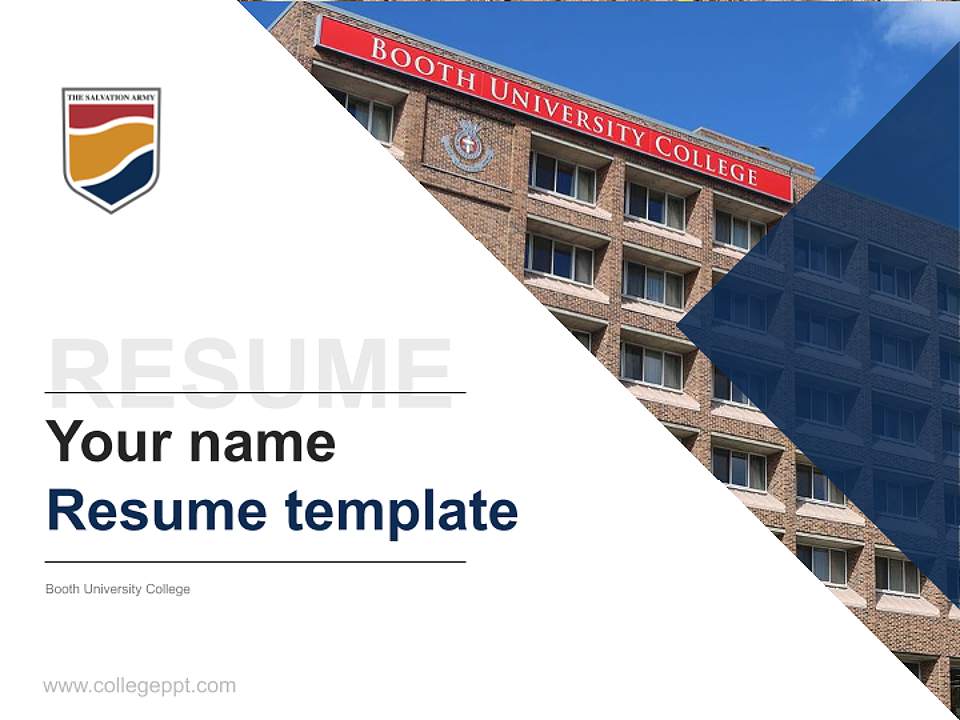 Booth University College Resume PPT Template4:3 ratio PPT effect preview image5