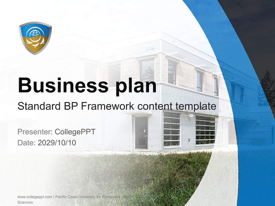 Pacific Coast University for Workplace Health Sciences Competition/Entrepreneurship Contest PPT Template4:3 ratio PPT effect preview image9