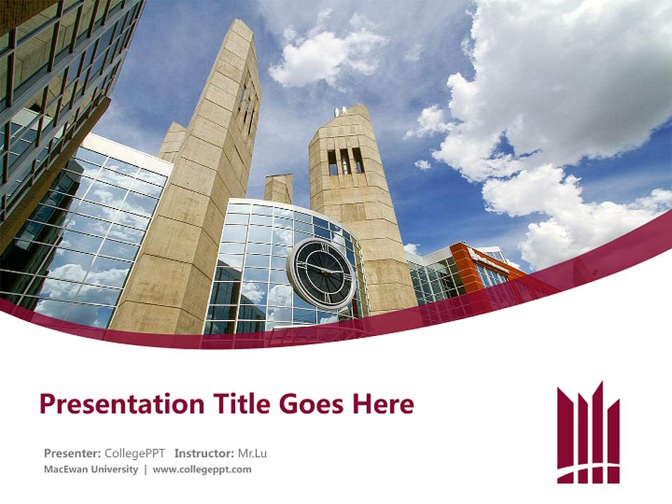 MacEwan University Course/Courseware Creation PPT Template4:3 ratio PPT effect preview image5