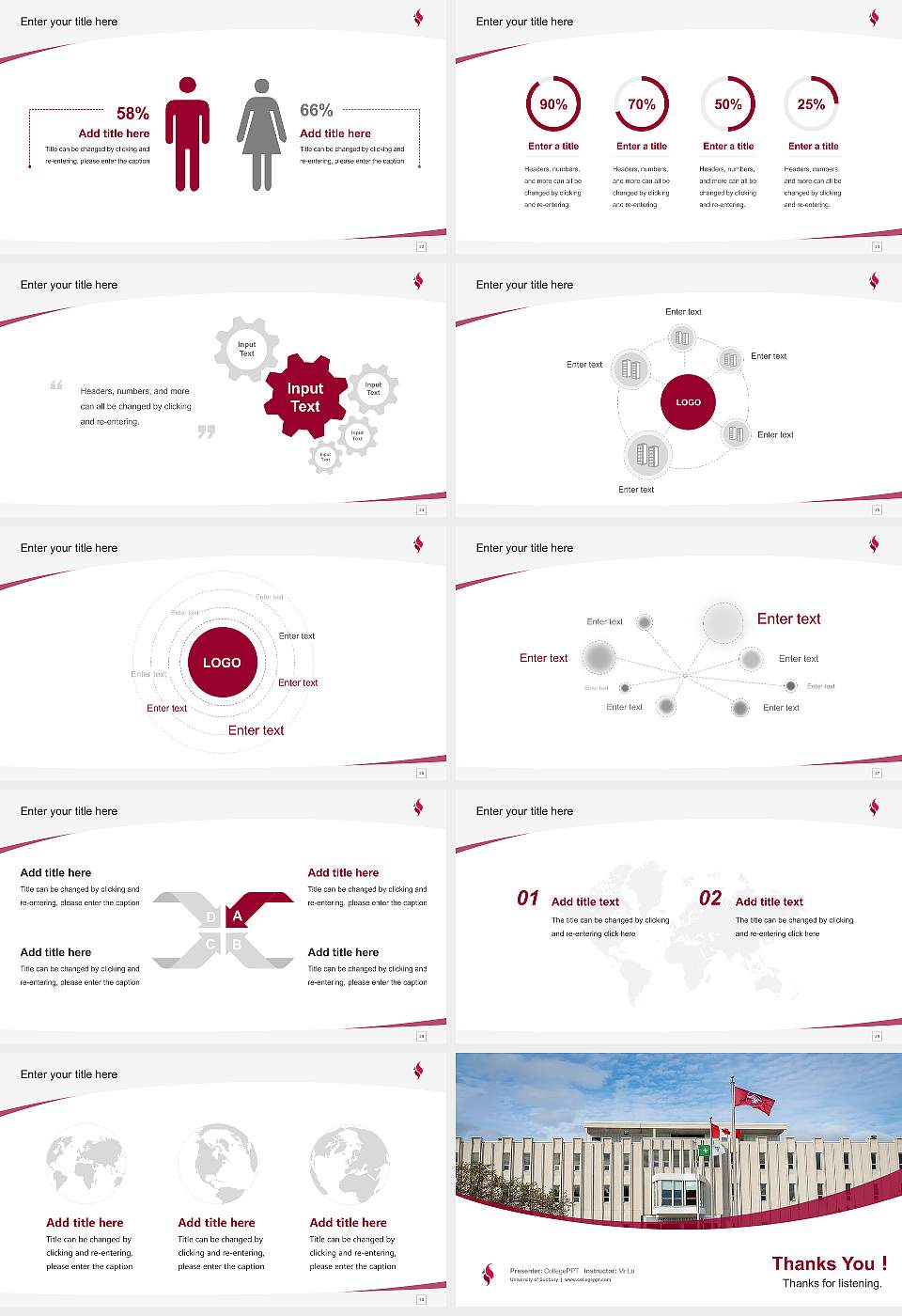 University of Sudbury Course/Courseware Creation PPT Template16:9 ratio PPT effect preview image4