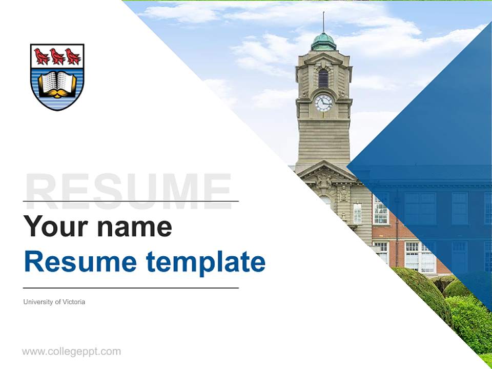 University of Victoria Resume PPT Template4:3 ratio PPT effect preview image5