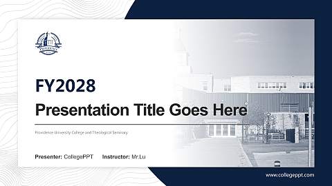 Providence University College and Theological Seminary Academic Presentation/Research Findings Report PPT Template