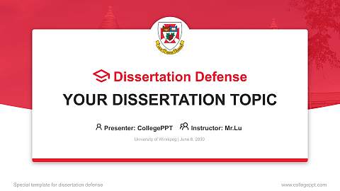 University of Winnipeg Graduation Thesis Defense PPT Template