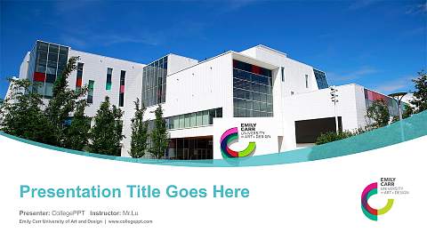 Emily Carr University of Art and Design Course/Courseware Creation PPT Template