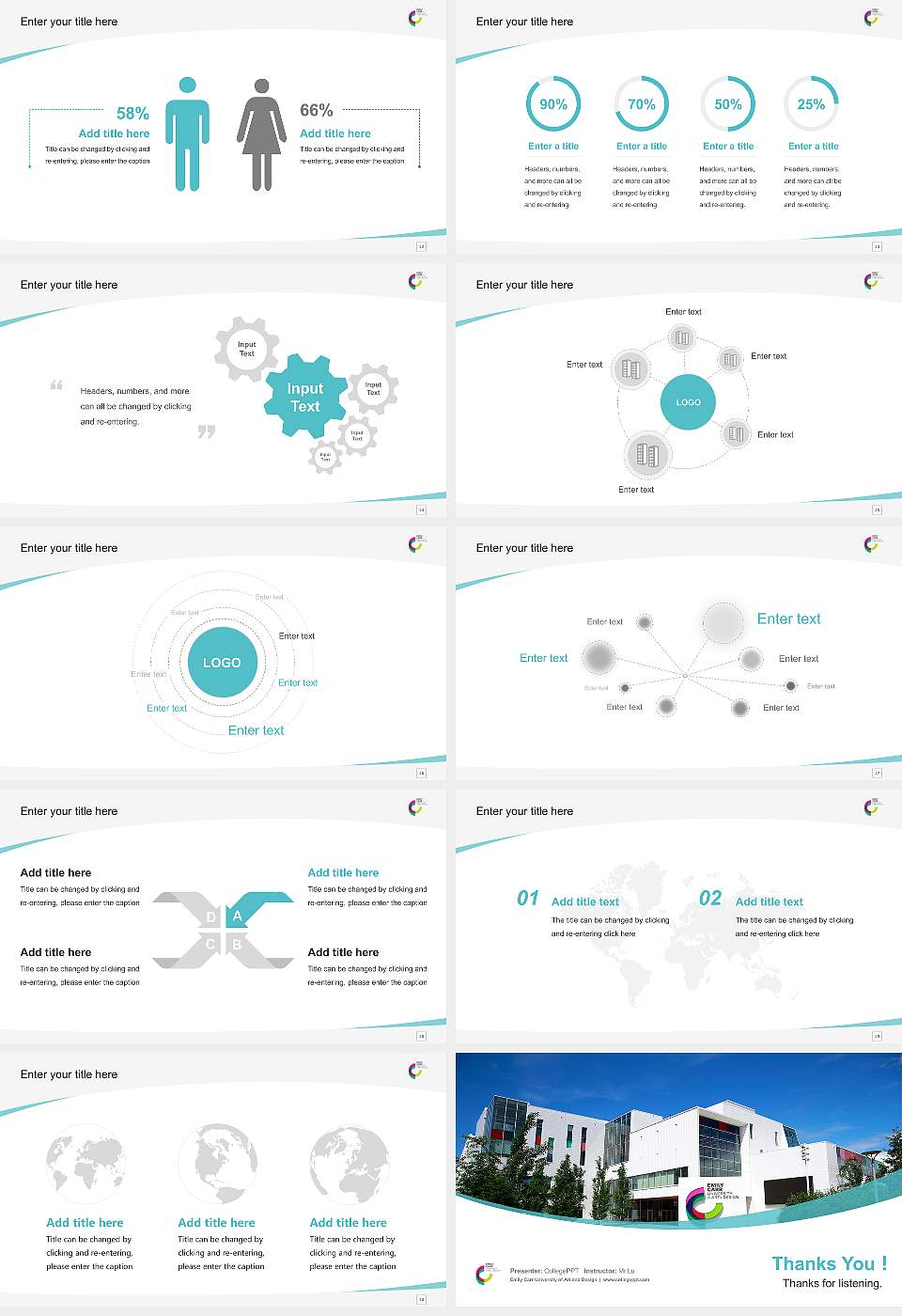 Emily Carr University of Art and Design Course/Courseware Creation PPT Template16:9 ratio PPT effect preview image4