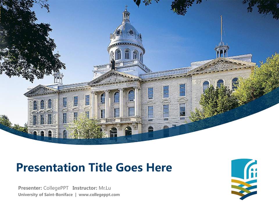 University of Saint-Boniface Course/Courseware Creation PPT Template4:3 ratio PPT effect preview image5