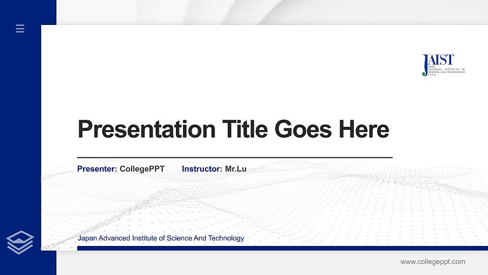 Japan Advanced Institute of Science And Technology Thesis Proposal/Graduation Defense PPT Template16:9 ratio PPT effect preview image