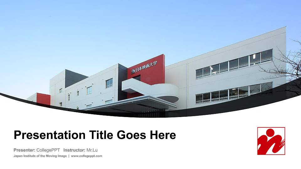 Japan Institute of the Moving Image Course/Courseware Creation PPT Template16:9 ratio PPT effect preview image