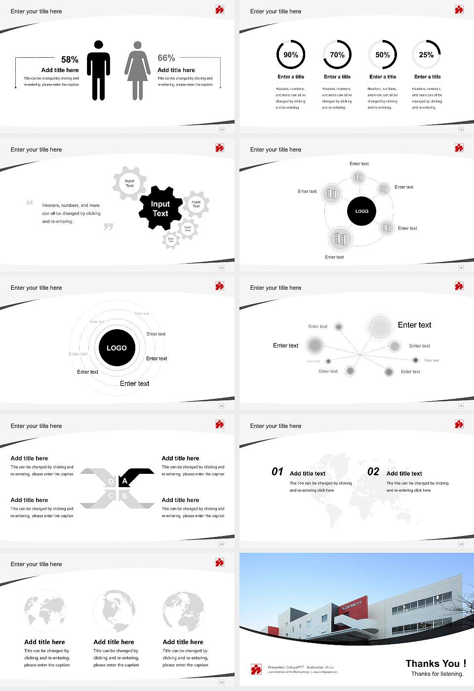 Japan Institute of the Moving Image Course/Courseware Creation PPT Template16:9 ratio PPT effect preview image4