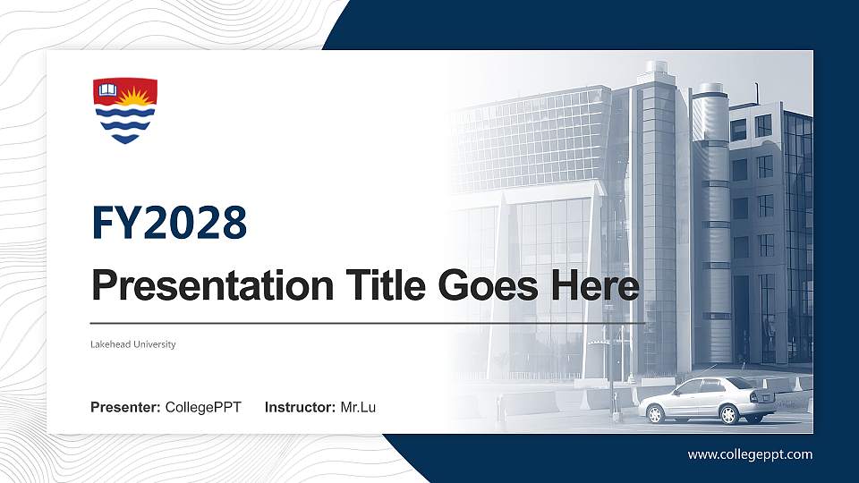 Lakehead University Academic Presentation/Research Findings Report PPT Template16:9 ratio PPT effect preview image