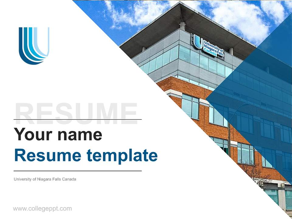 University of Niagara Falls Canada Resume PPT Template4:3 ratio PPT effect preview image5