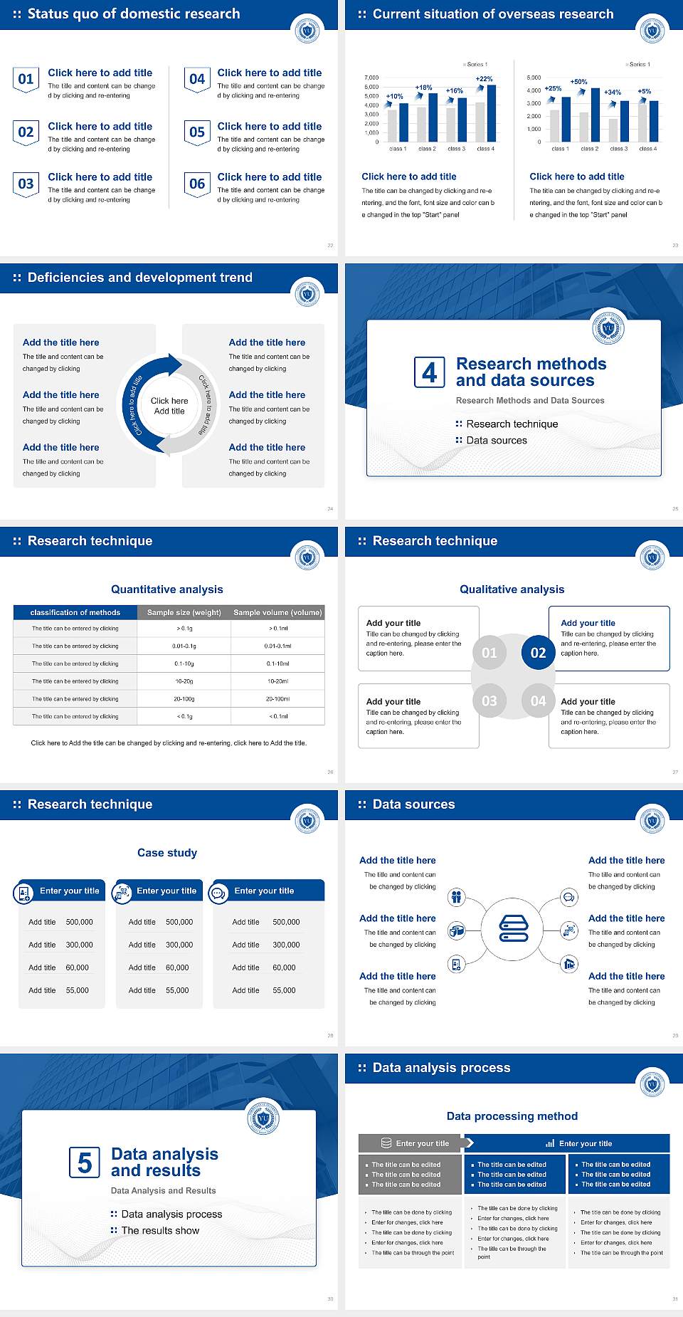 Yorkville University Graduation Thesis Defense PPT Template4:3 ratio PPT effect preview image4