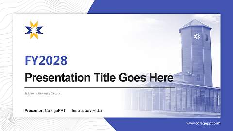 St. Mary’s University, Calgary Academic Presentation/Research Findings Report PPT Template