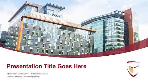 Concordia University Course/Courseware Creation PPT Template