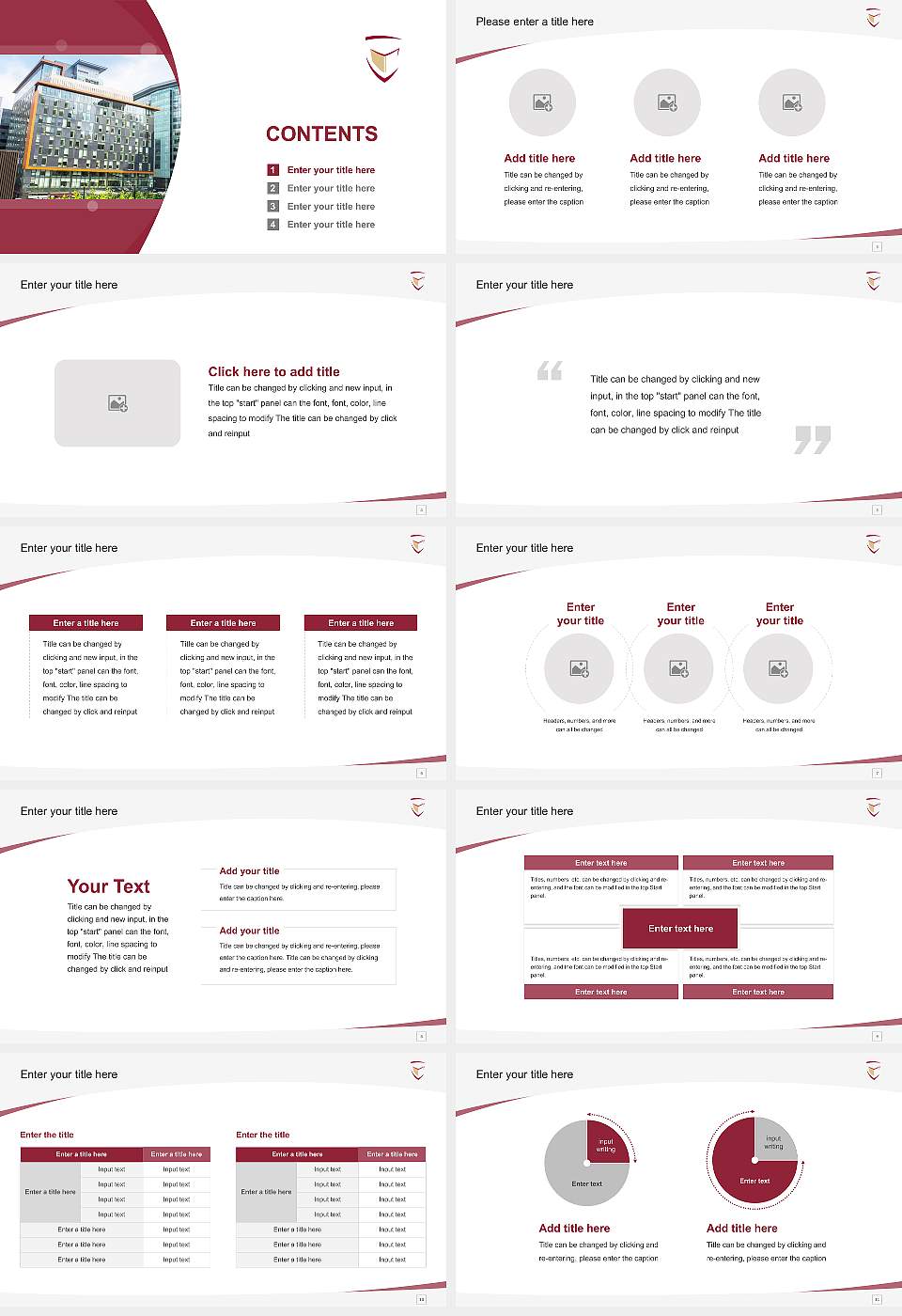 Concordia University Course/Courseware Creation PPT Template16:9 ratio PPT effect preview image2