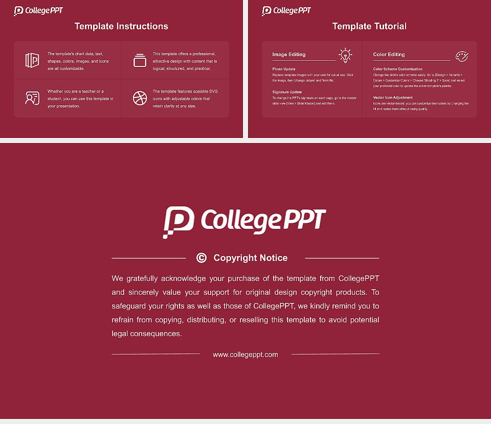 Concordia University Course/Courseware Creation PPT Template16:9 ratio PPT effect preview image5