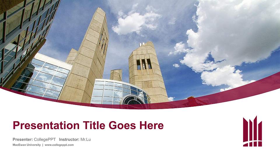 MacEwan University Course/Courseware Creation PPT Template16:9 ratio PPT effect preview image