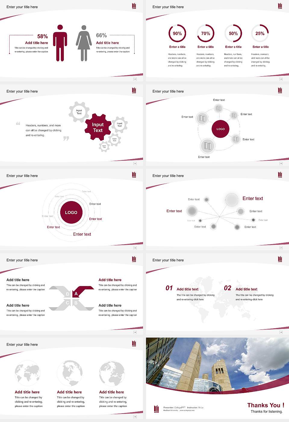 MacEwan University Course/Courseware Creation PPT Template16:9 ratio PPT effect preview image4