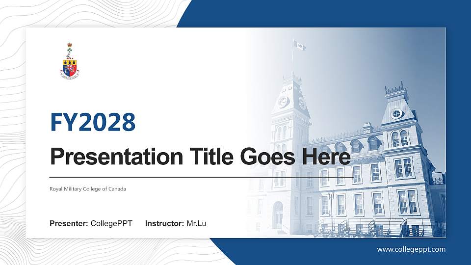 Royal Military College of Canada Academic Presentation/Research Findings Report PPT Template16:9 ratio PPT effect preview image