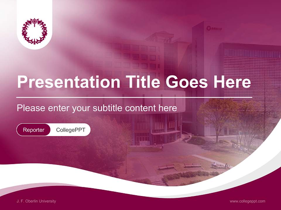 J. F. Oberlin University Lecture Sharing and Networking Event PPT Template4:3 ratio PPT effect preview image4