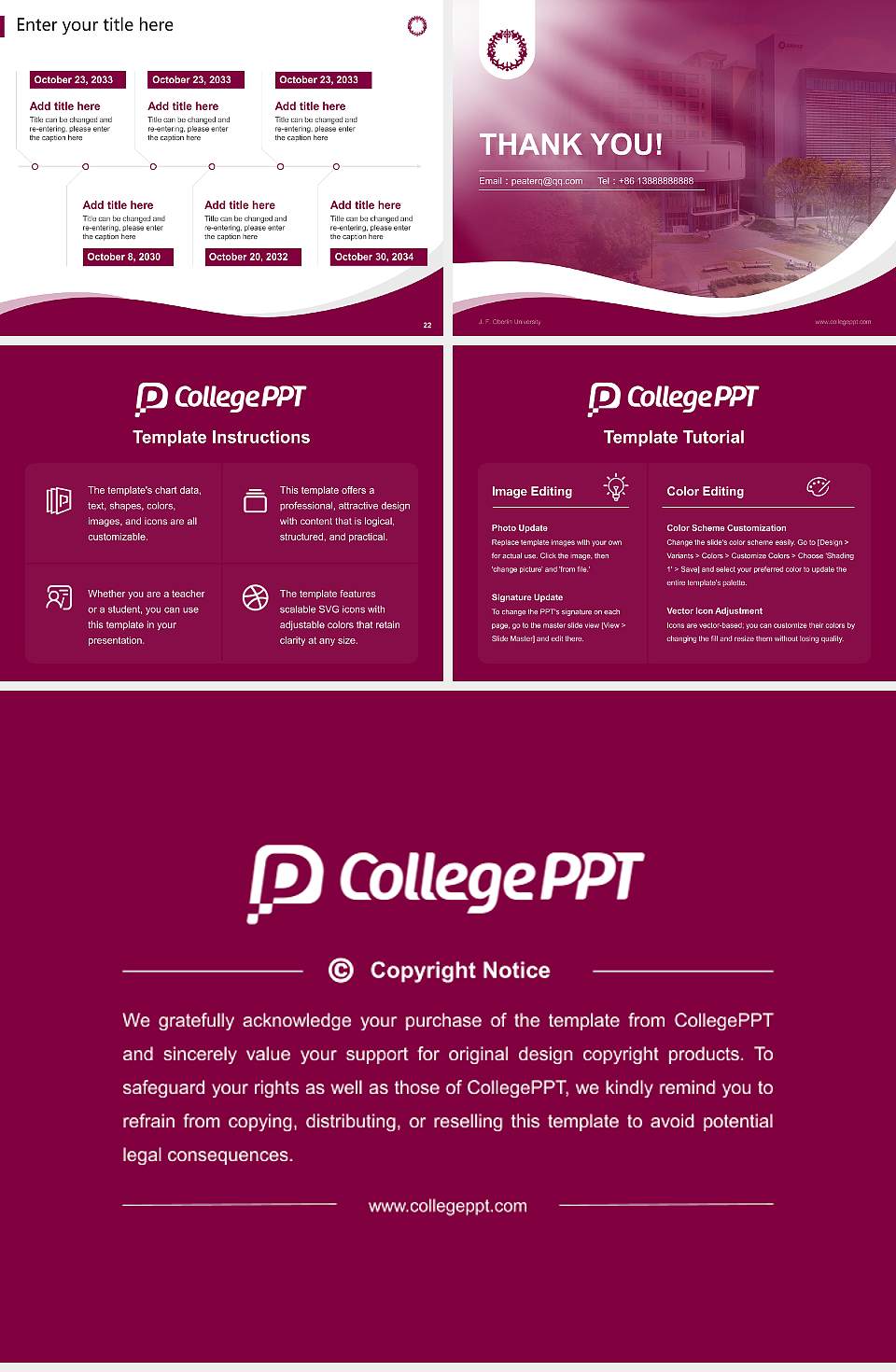 J. F. Oberlin University Lecture Sharing and Networking Event PPT Template4:3 ratio PPT effect preview image4