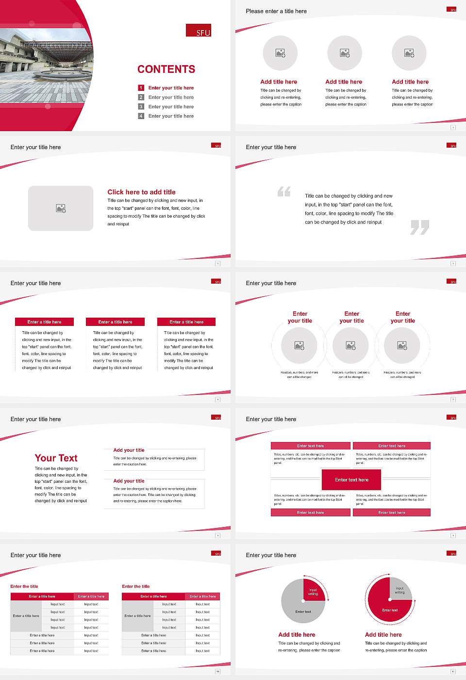 Simon Fraser University Course/Courseware Creation PPT Template16:9 ratio PPT effect preview image2