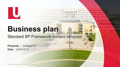 York University Competition/Entrepreneurship Contest PPT Template
