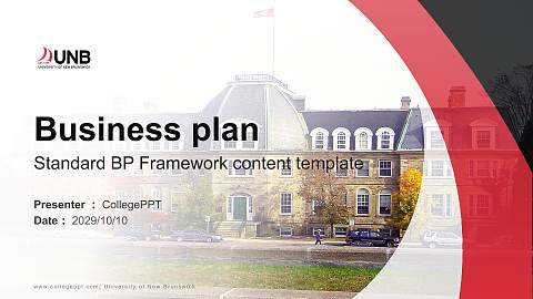 University of New Brunswick Competition/Entrepreneurship Contest PPT Template