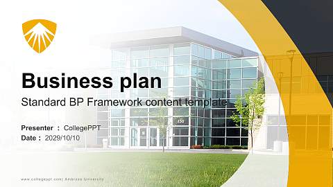 Ambrose University Competition/Entrepreneurship Contest PPT Template