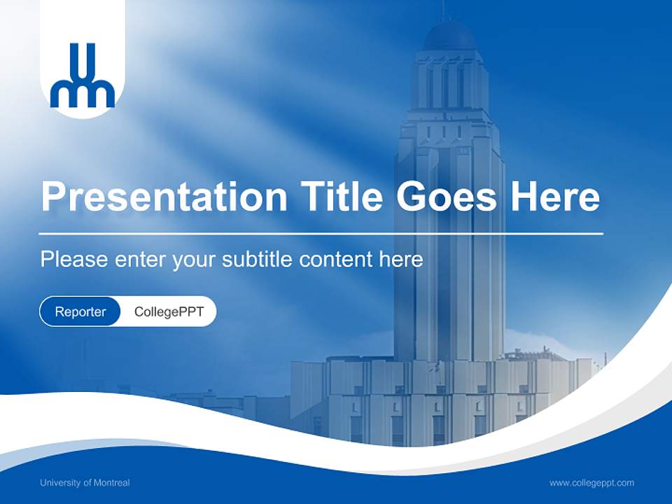 University of Montreal Lecture Sharing and Networking Event PPT Template4:3 ratio PPT effect preview image4