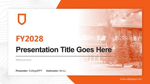 Athabasca University Academic Presentation/Research Findings Report PPT Template