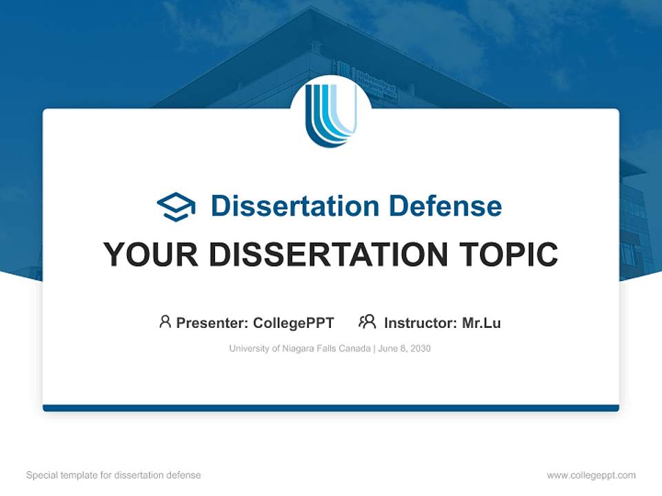 University of Niagara Falls Canada Graduation Thesis Defense PPT Template4:3 ratio PPT effect preview image7